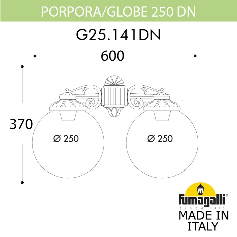 Светильник настенный Fumagalli G25.141.000.BZF1RDN