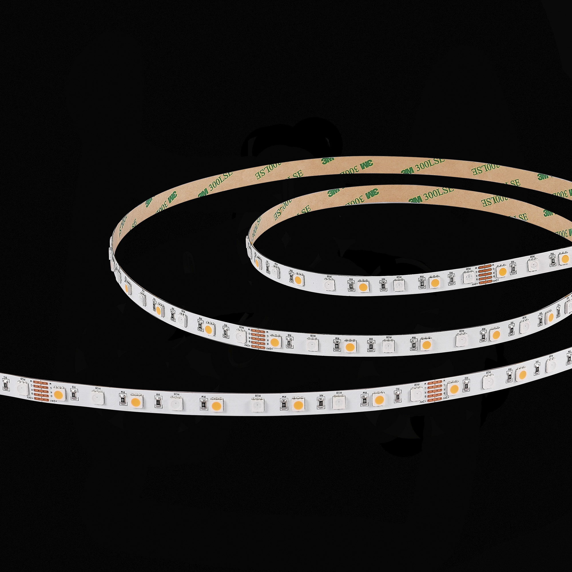 ST019.318.20RGBW Светодиодная лента SMD5050  - 17.28W/M 3000K+RGB 300Lm Ra>90 IP20 L5000xW10xH- 24V Светодиодные ленты