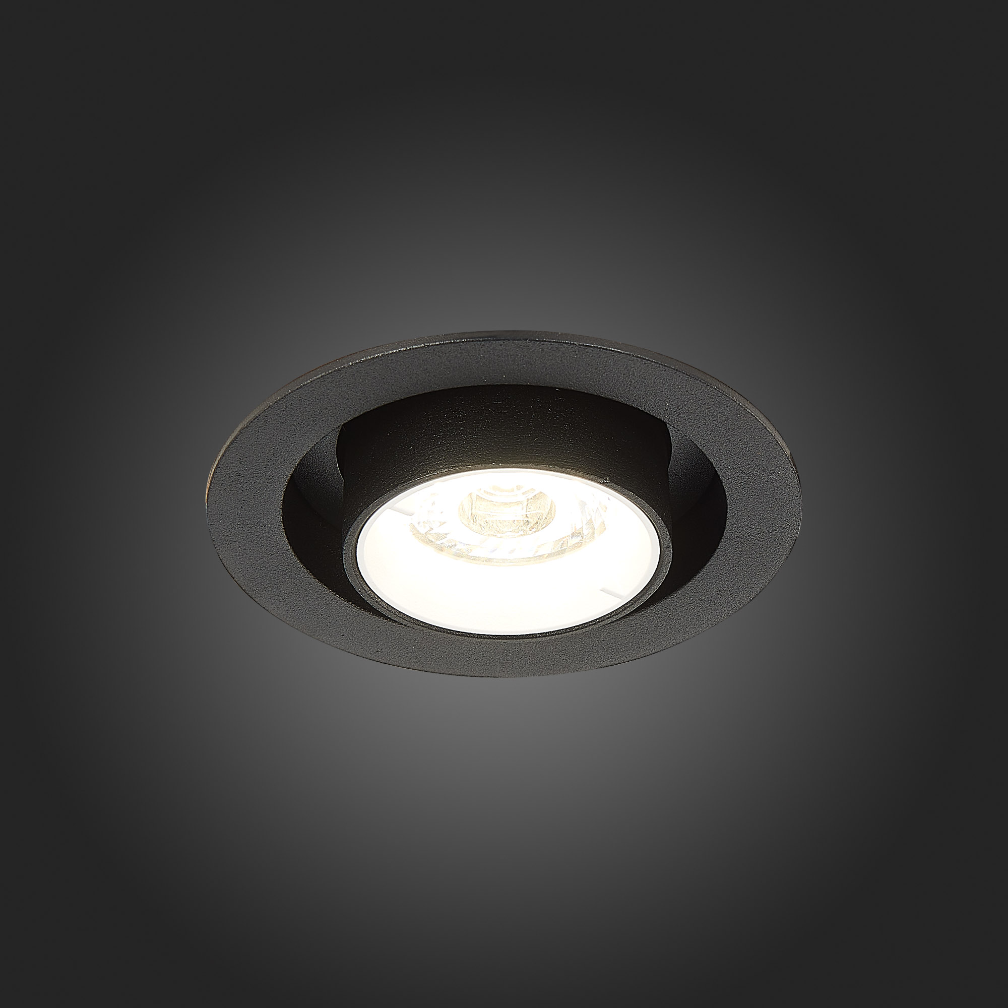 ST702.448.12 Св-к встр. Черный LED 1*12W 4000K 900Lm Ra80 24° IP20 D90xH92 180-240V Встраиваемые светильники