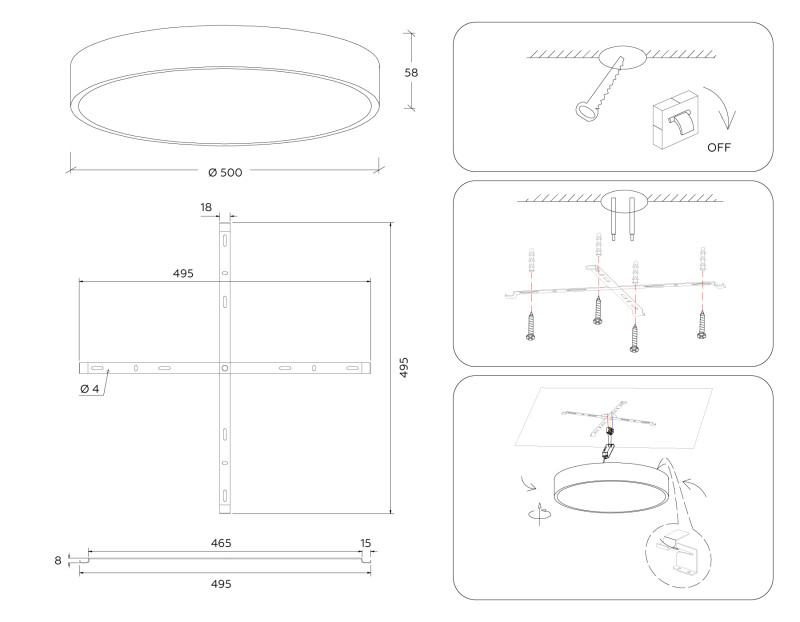Накладной светильник Ambrella Light FV5533