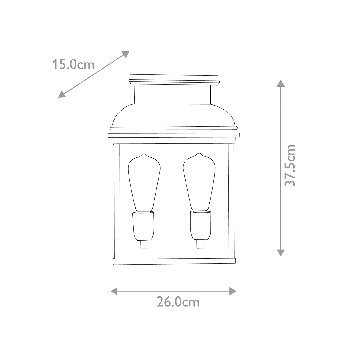 Настенный фонарь Elstead Lighting, Арт. OLD-BAILEY-L-BR