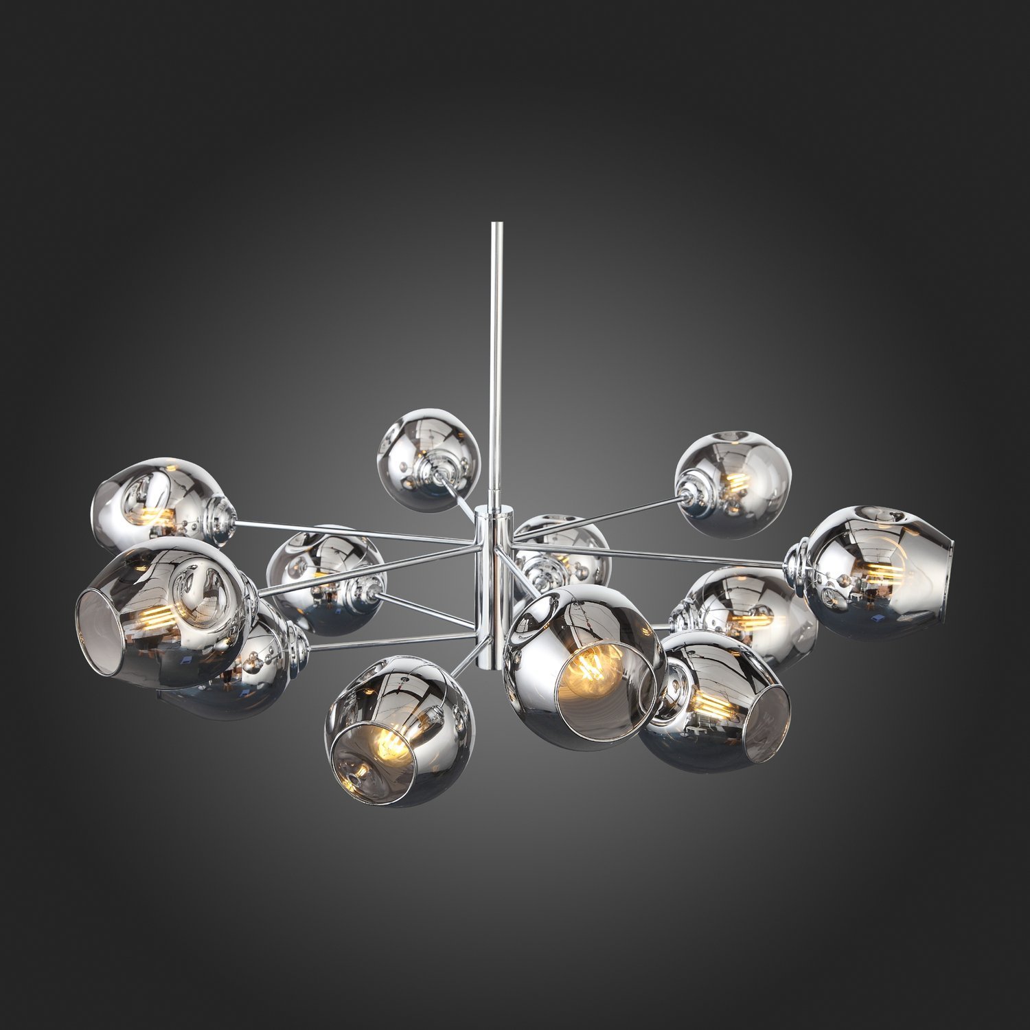 SL1500.103.12 Светильник потолочный ST-Luce Хром/Дымчатый E14 12*40W FOVIA