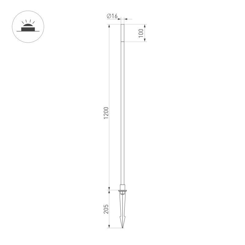 Грунтовый светильник Arlight 034164