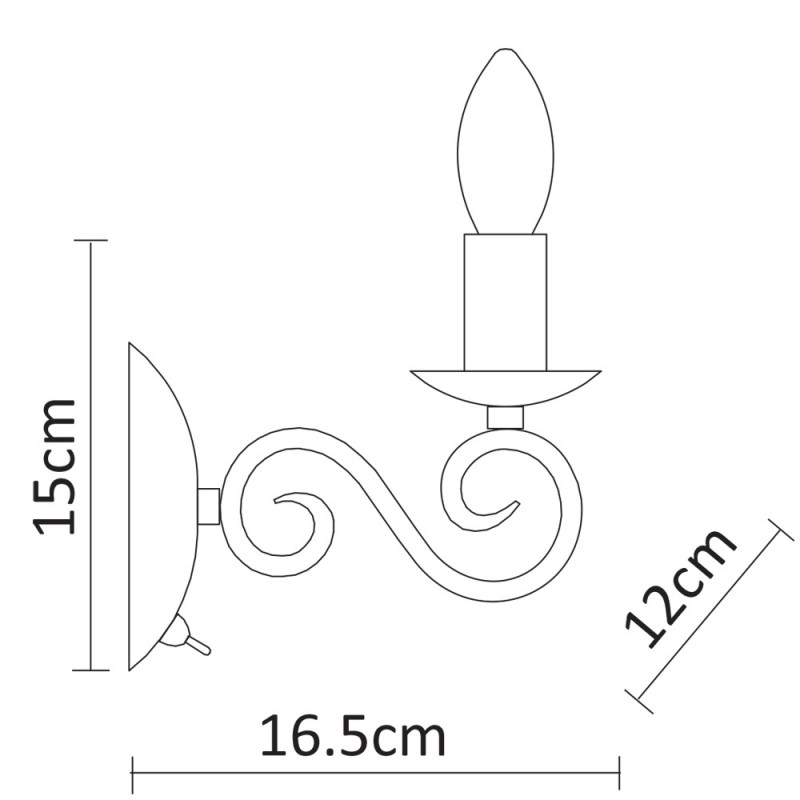 Бра ARTE Lamp A1129AP-1AB