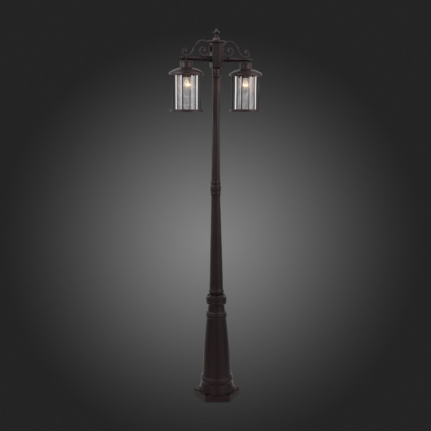 SL080.425.02 Светильник уличный наземный ST-Luce Темный кофе/Прозрачный, Темный кофе E27 2*100W LASTERO