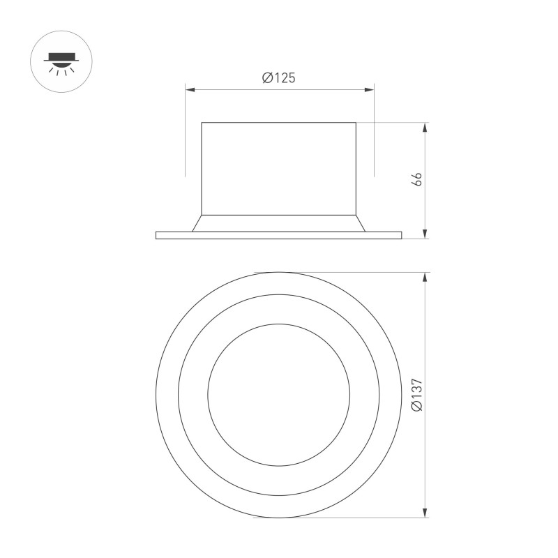 Светильник Downlight Arlight 041500