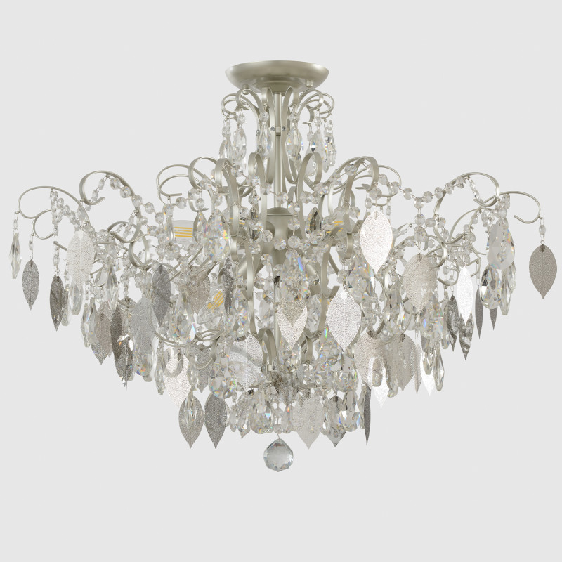 Накладная люстра Crystal Lux ESMIRALDA PL9 SILVER