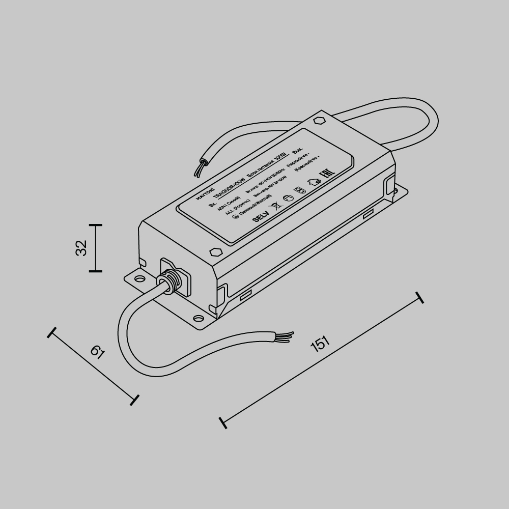 Источник напряжения Technical TRA130DR-100W