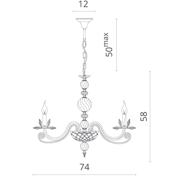 Подвесная люстра Divinare 8820/09 LM-6