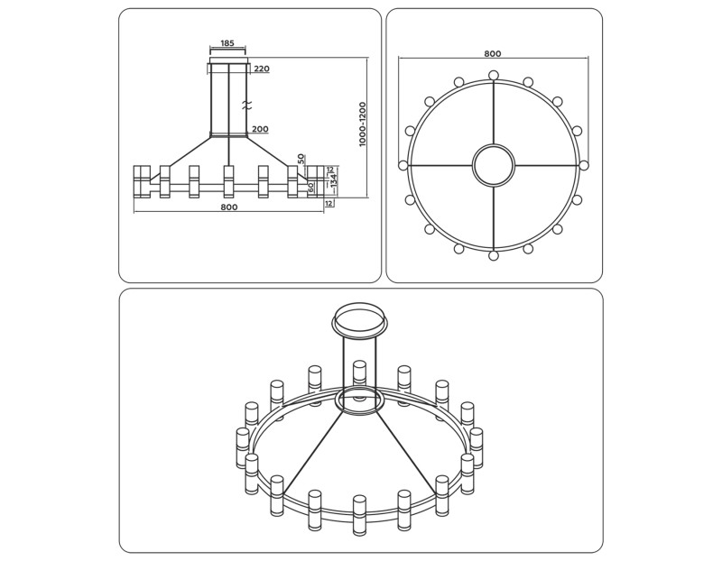 Подвесная люстра Ambrella Light FL6208