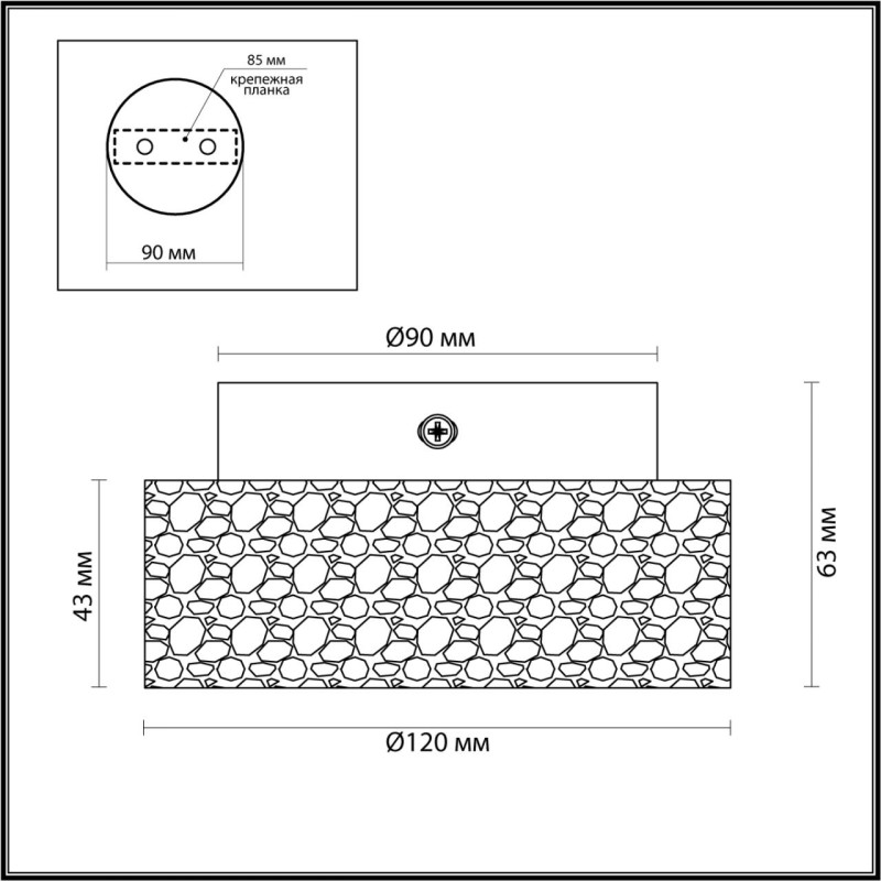 Накладной светильник Odeon Light 6625/1C