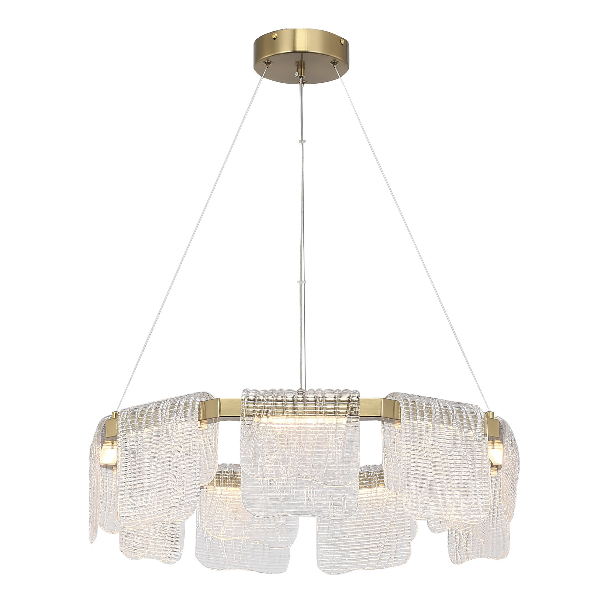 SL6021.203.54 Светильник подвесной ST-Luce золотистый/прозрачный LED 1*54W 3000K VOILE