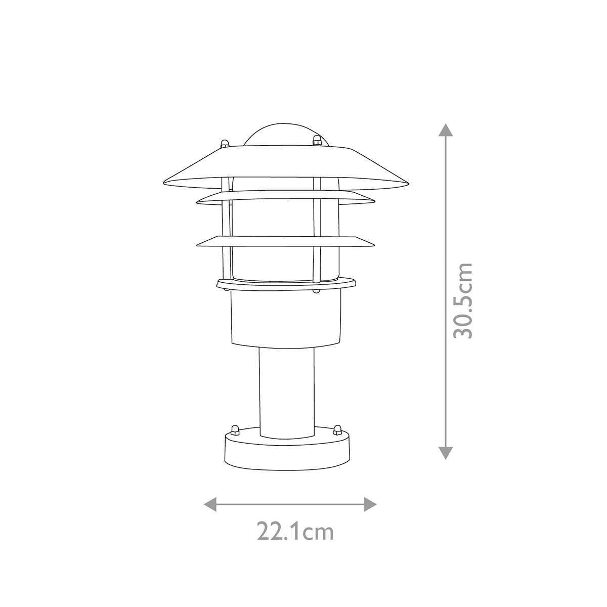 Фонарь-пьедестал Elstead Lighting, Арт. HELSINGOR-PED-BK
