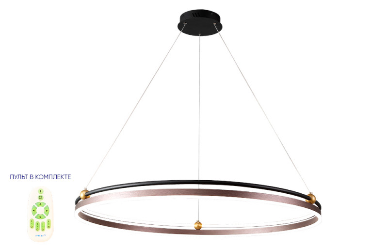 Подвесной светильник Crystal Lux FERNANDO SP88W LED D1000 COFFEE/BLACK