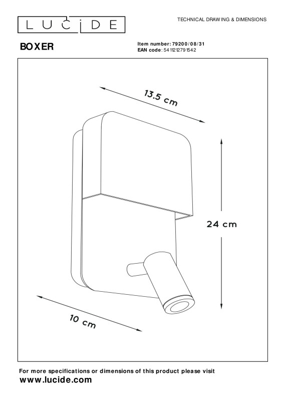 Бра LUCIDE 79200/08/31
