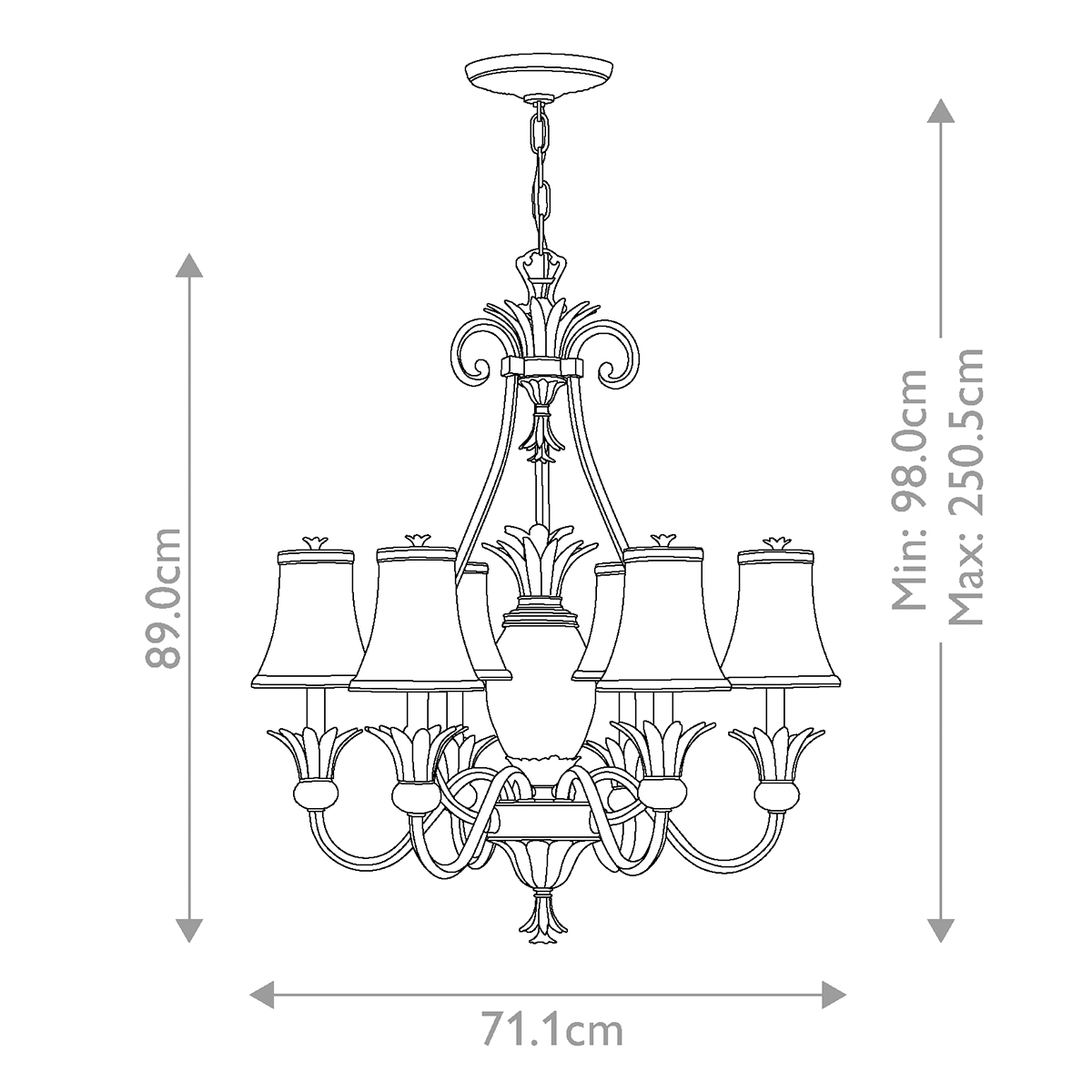 Люстра Hinkely Lighting, Арт. HK-PLANT7-PZ