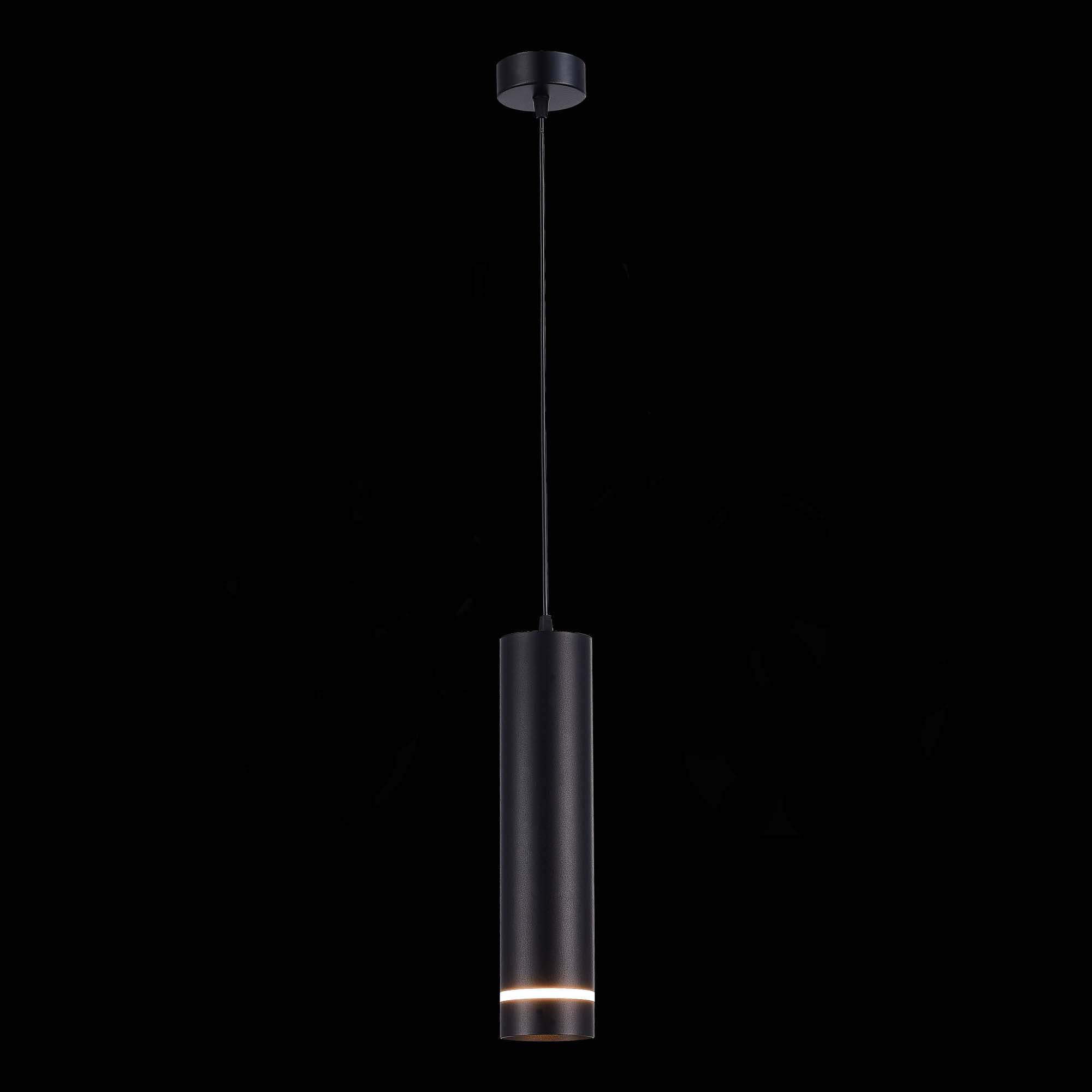 ST115.433.12 Светильник подвесной Черный LED 1*12W 3000K 936Lm Ra>90 120° IP20 D80xH300 165-265V Подвесные светильники