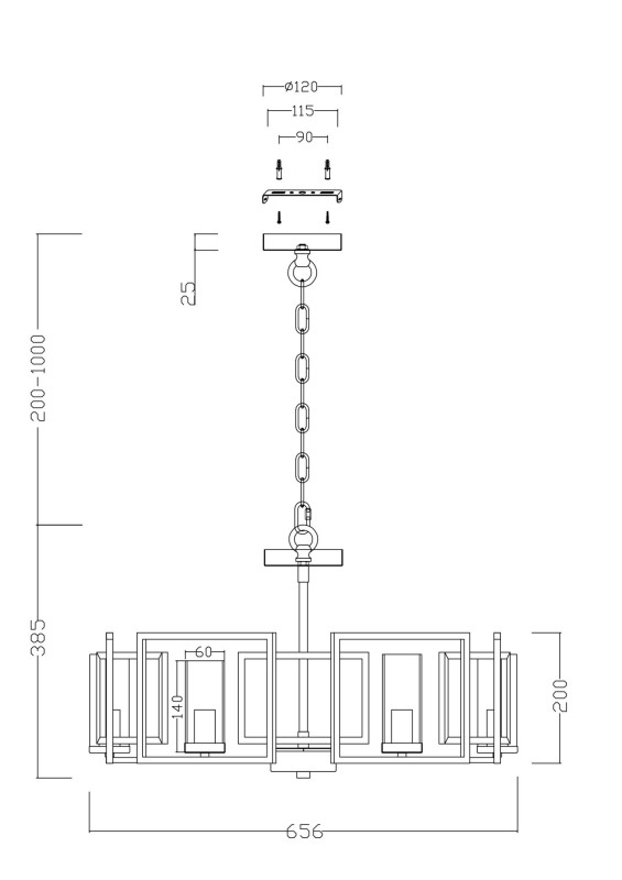 Подвесная люстра Maytoni H009PL-06G