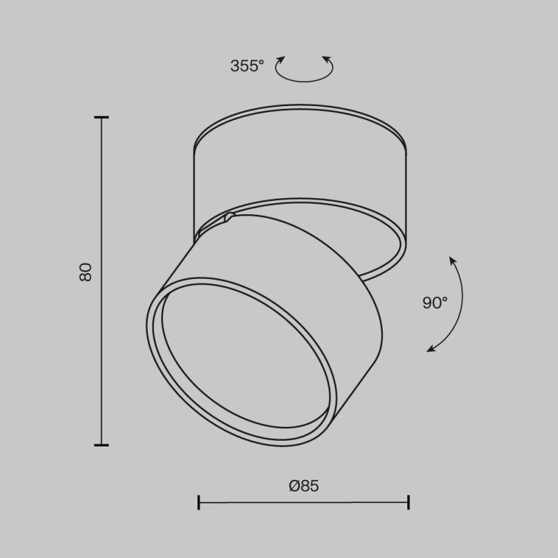 Накладной светильник Maytoni Technical C024CL-L12B4K