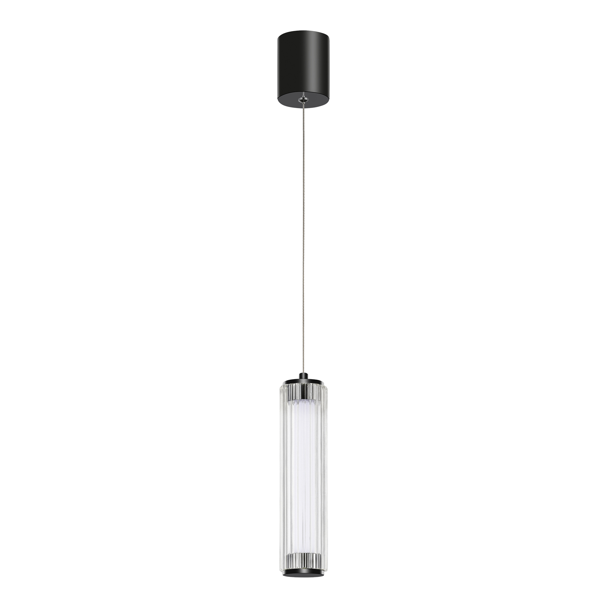SL6224.403.01 Светильник подвесной ST-Luce Черный/Прозрачный LED 1*8W 4000K BAMBOO