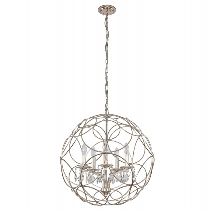 Подвесная люстра Crystal Lux ARIA SP5 SILVER
