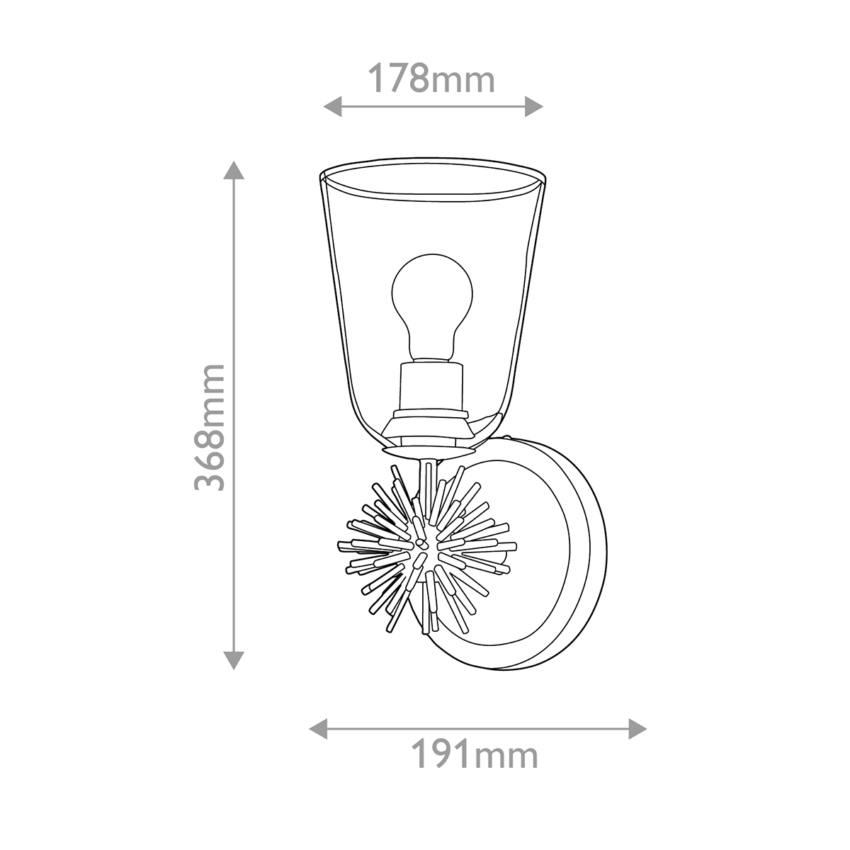 Бра Elstead Lighting, Арт. STARING-1WB-DG-CLEAR