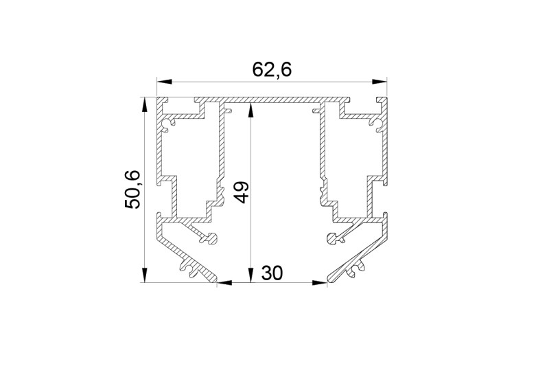 Профиль для шинопроводов Lightstar 505427