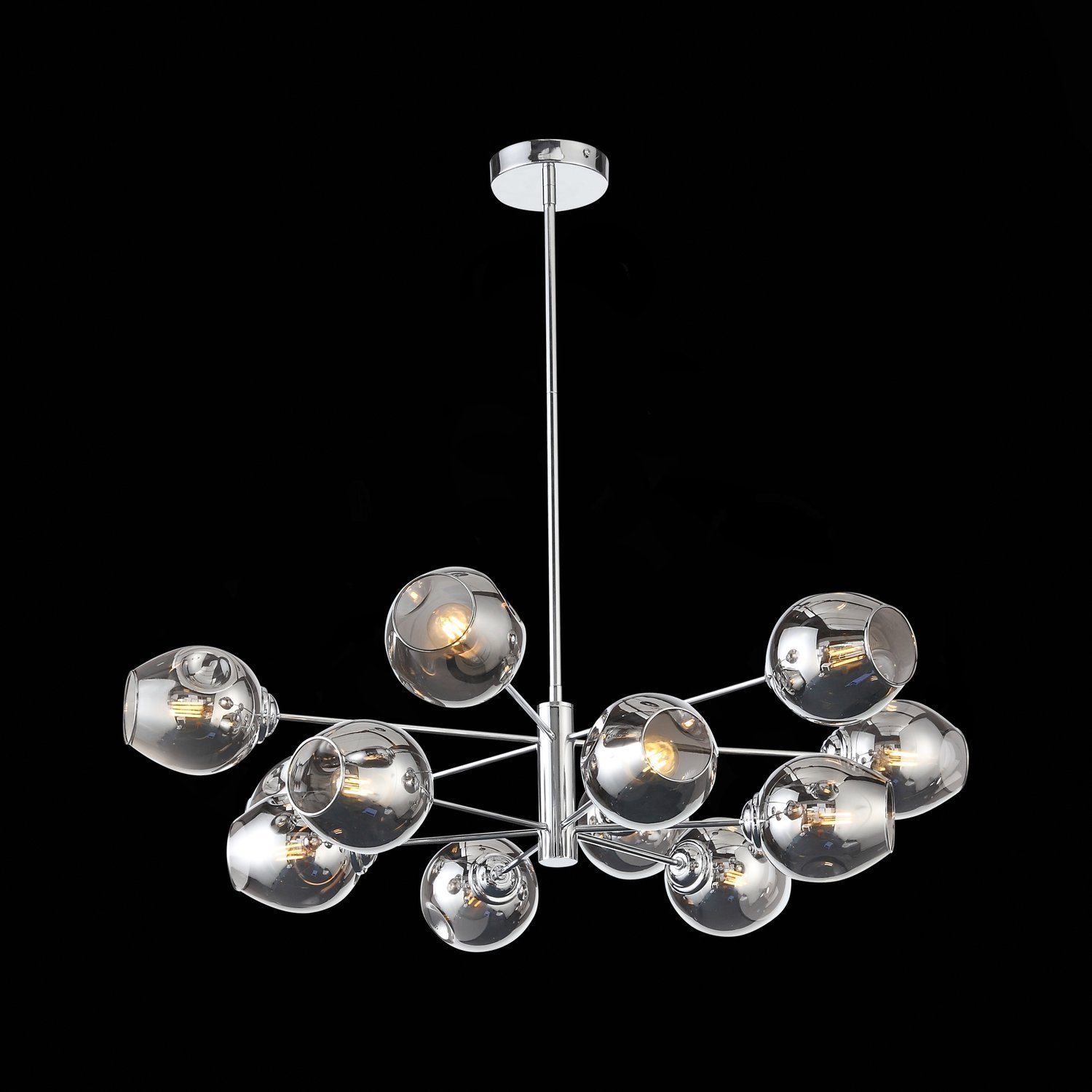 SL1500.103.12 Светильник потолочный ST-Luce Хром/Дымчатый E14 12*40W FOVIA