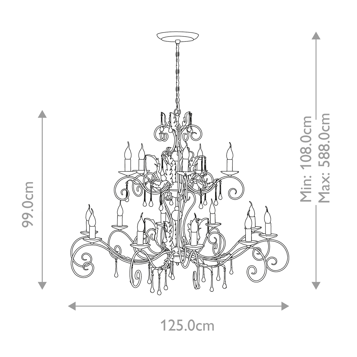 Люстра Elstead Interior, Арт. AML15-BLK-SILVER