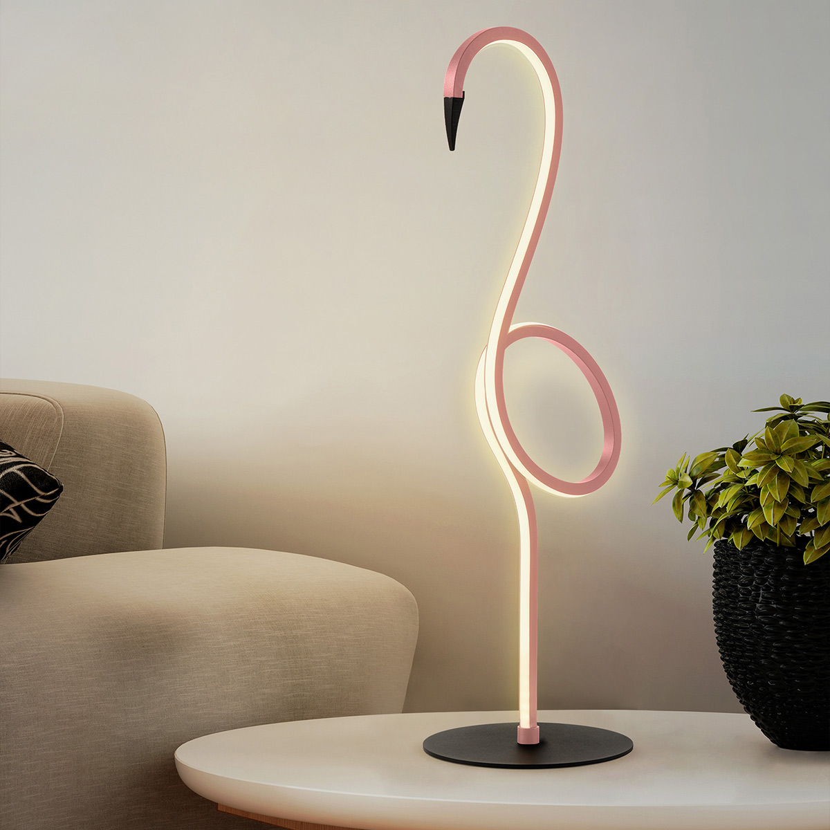 Настольная лампа Elstead, Арт. FLAMINGO-TL-PNK