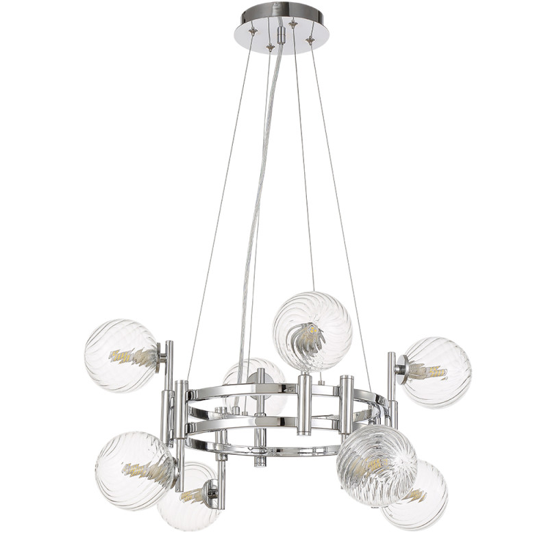 Подвесная люстра Crystal Lux LUXURY SP8 CHROME