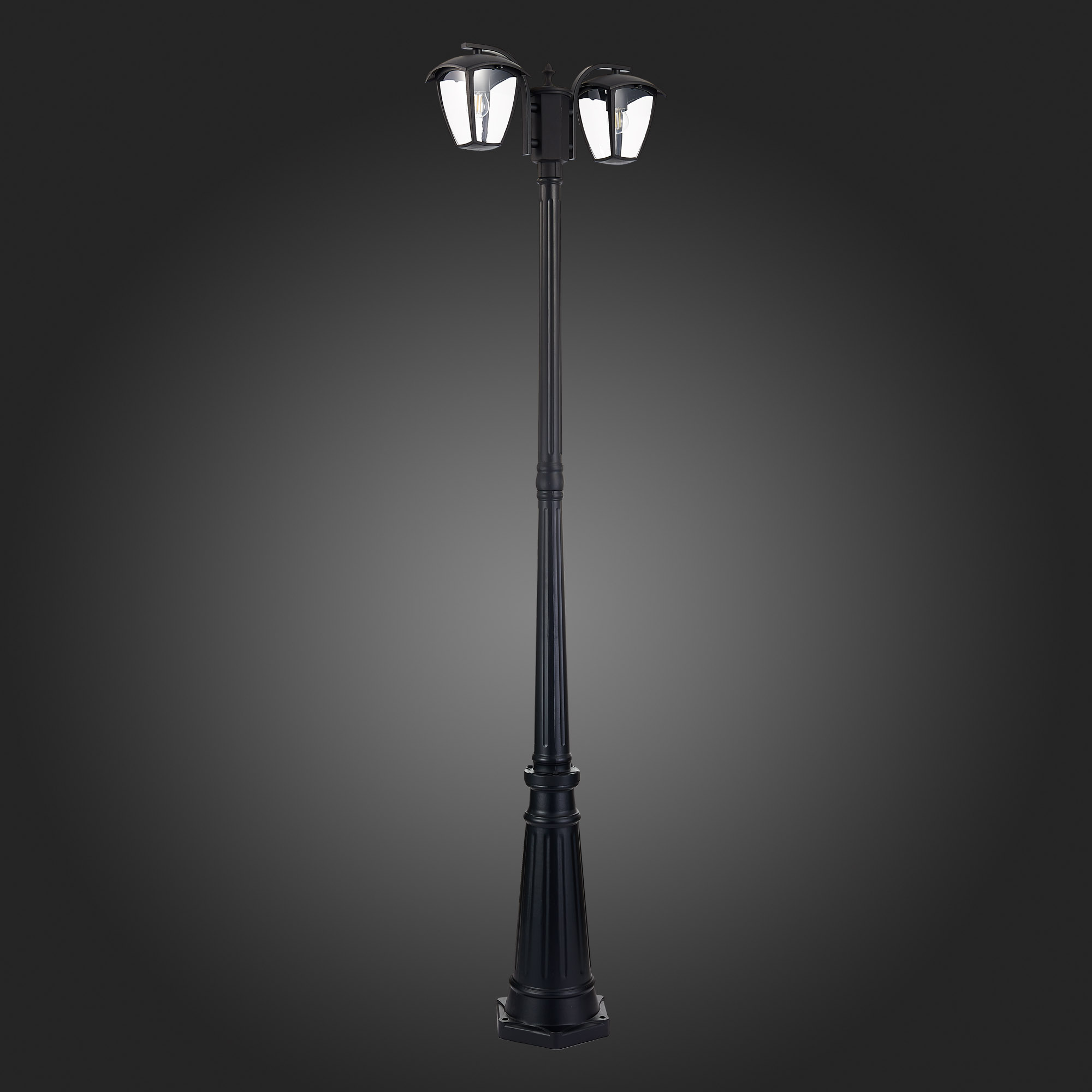 SL081.405.02 Светильник уличный наземный ST-Luce Черный/Черный, Прозрачный E27 2*40W SIVINO
