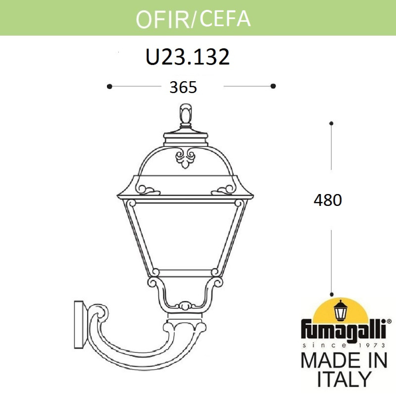 Светильник настенный Fumagalli U23.132.000.VXF1R