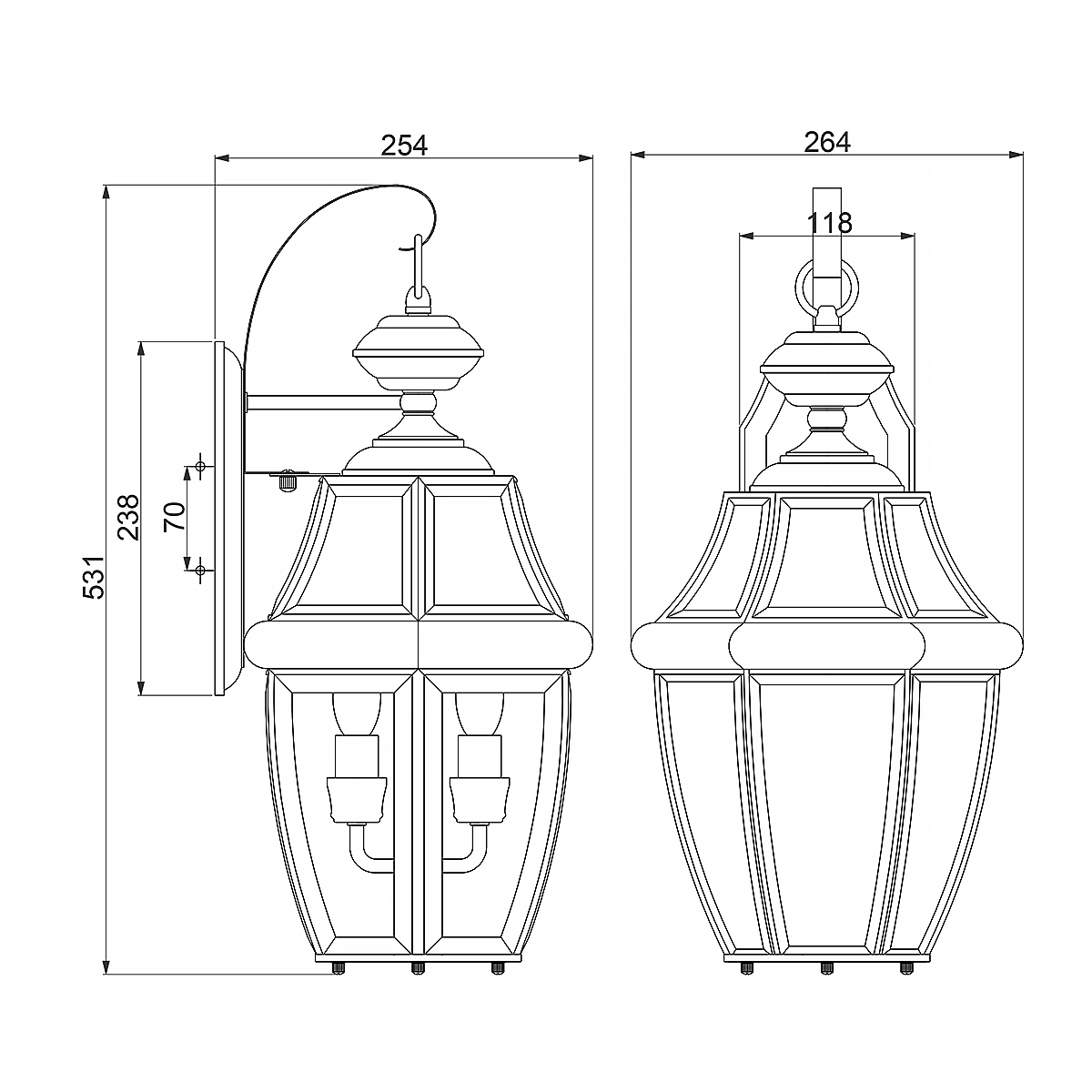 Настенный фонарь Quoizel, Арт. QZ-NEWBURY2-L-AC
