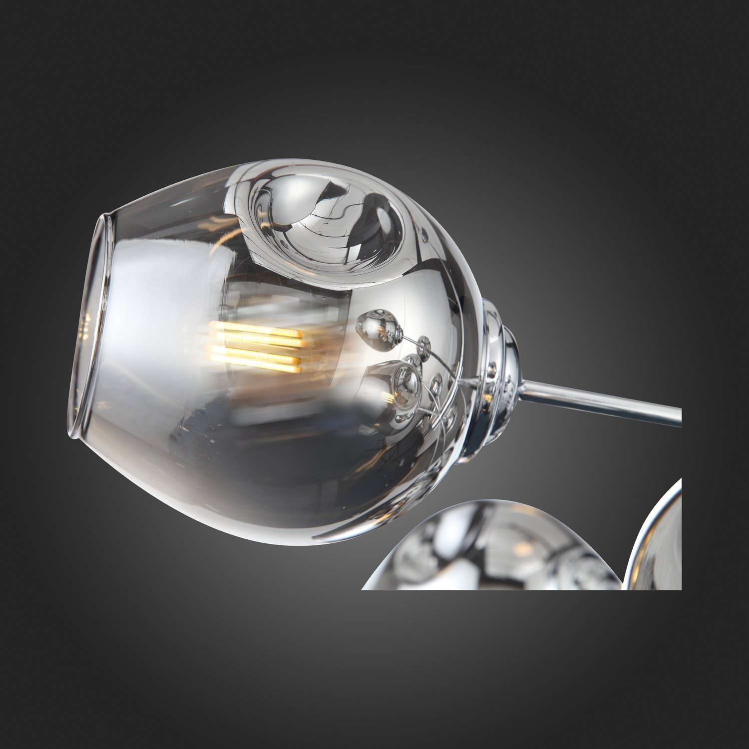 SL1500.103.12 Светильник потолочный ST-Luce Хром/Дымчатый E14 12*40W FOVIA
