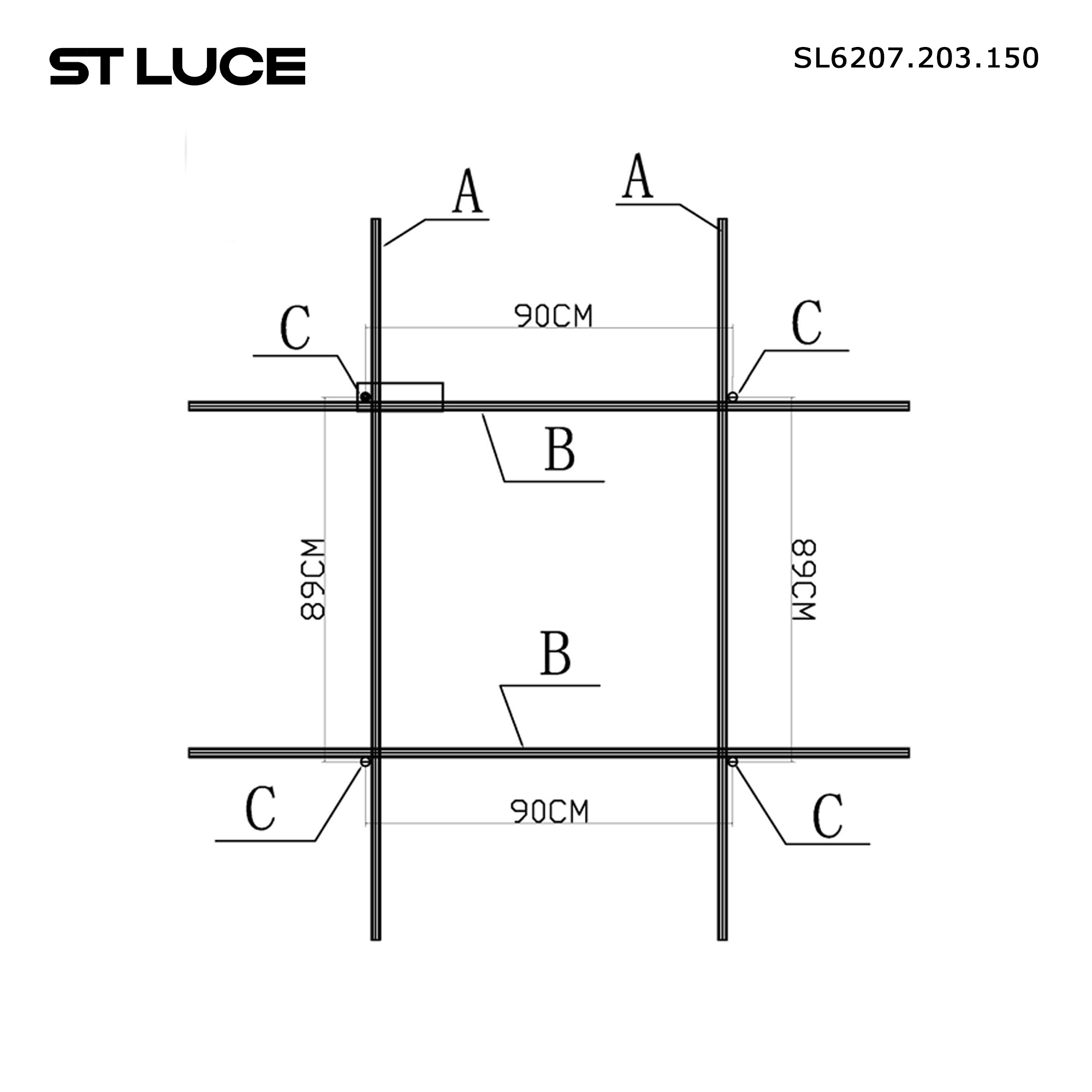 SL6207.203.150 Светильник подвесной ST-Luce Матовое золото LED 1*150W 3000K RETICO