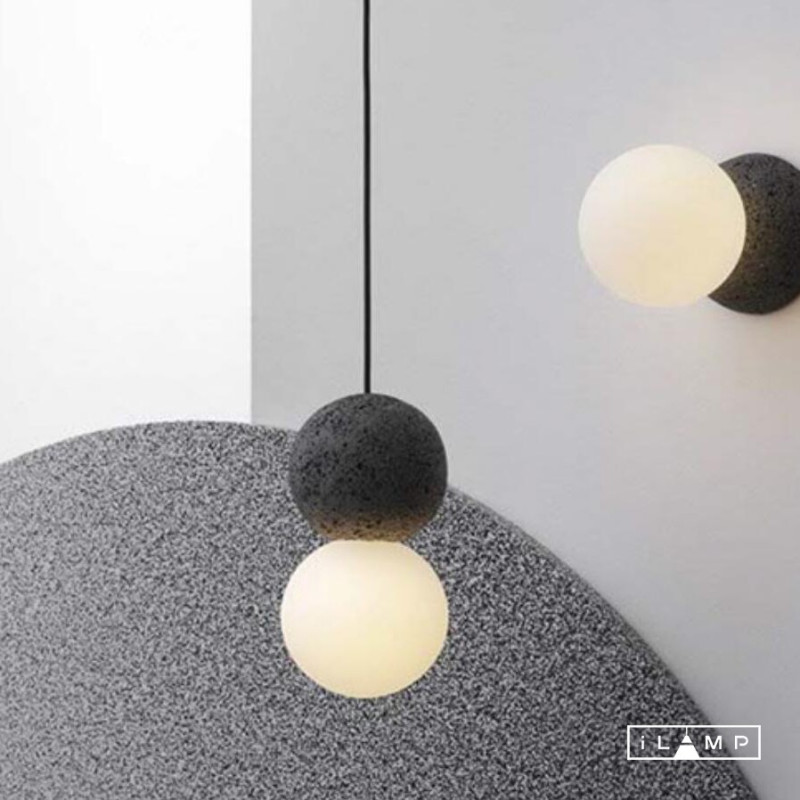 Бра iLamp 10695W/1-D100 BK-WH