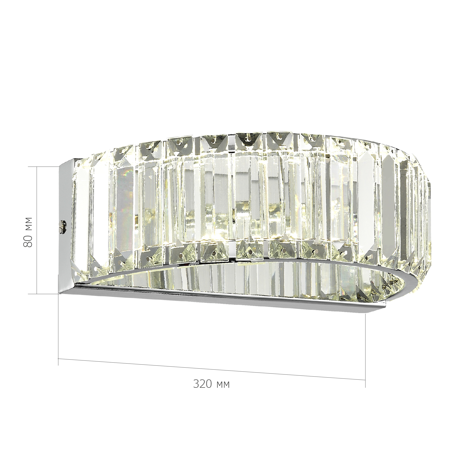 SL1622.101.01 Светильник настенный ST-Luce Хром/Прозрачный LED 1*13W 4000K TIVOLI