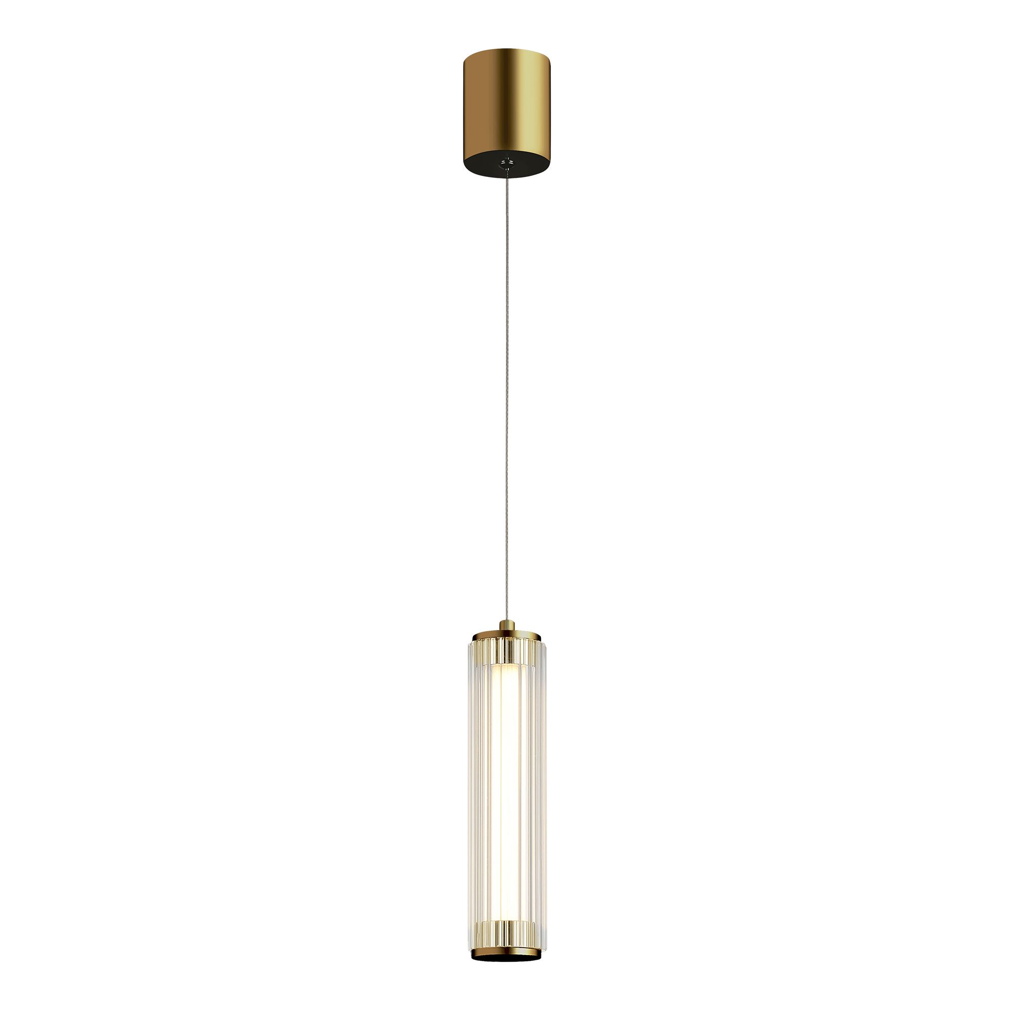 Уценка SL6224.303.01 Светильник подвесной ST-Luce Латунь/Прозрачный LED 1*8W 4000K BAMBOO