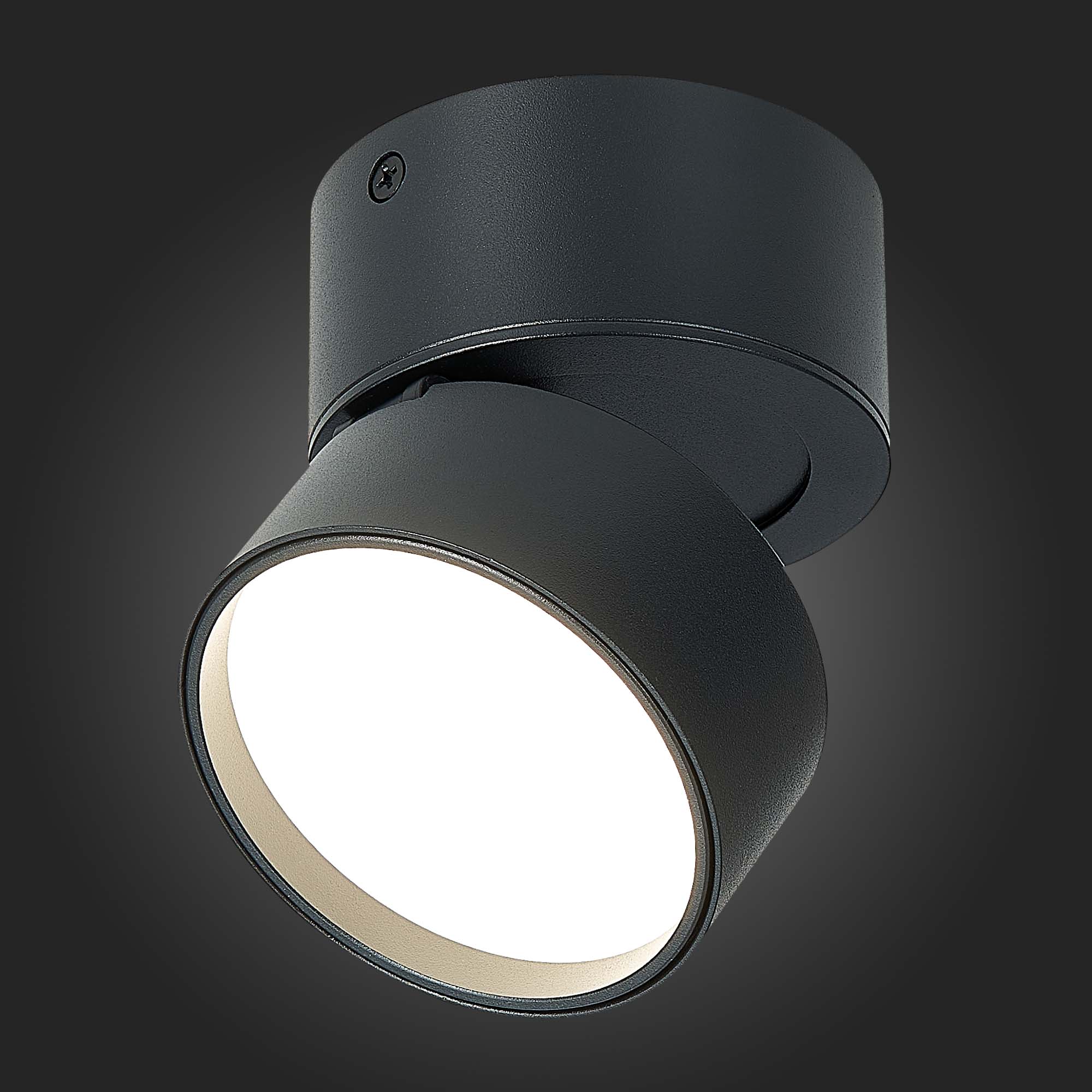 ST651.442.09 Светильник потолочный поворотный Черный LED 1*9W 4000K 720Lm Ra>90 120° IP20 D85xH87 17 Накладные светильники