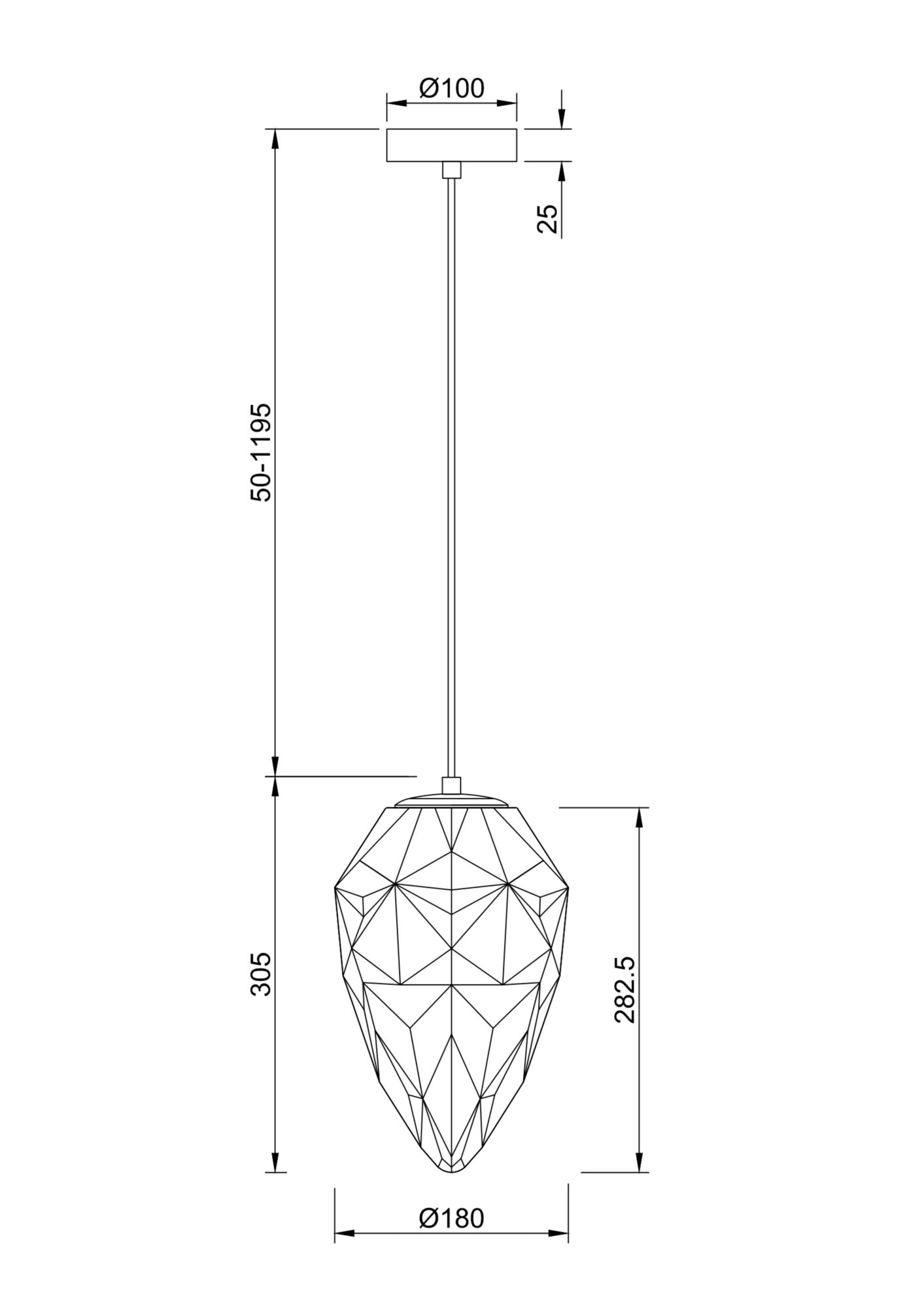 Подвесной светильник Maytoni P052PL-01PK