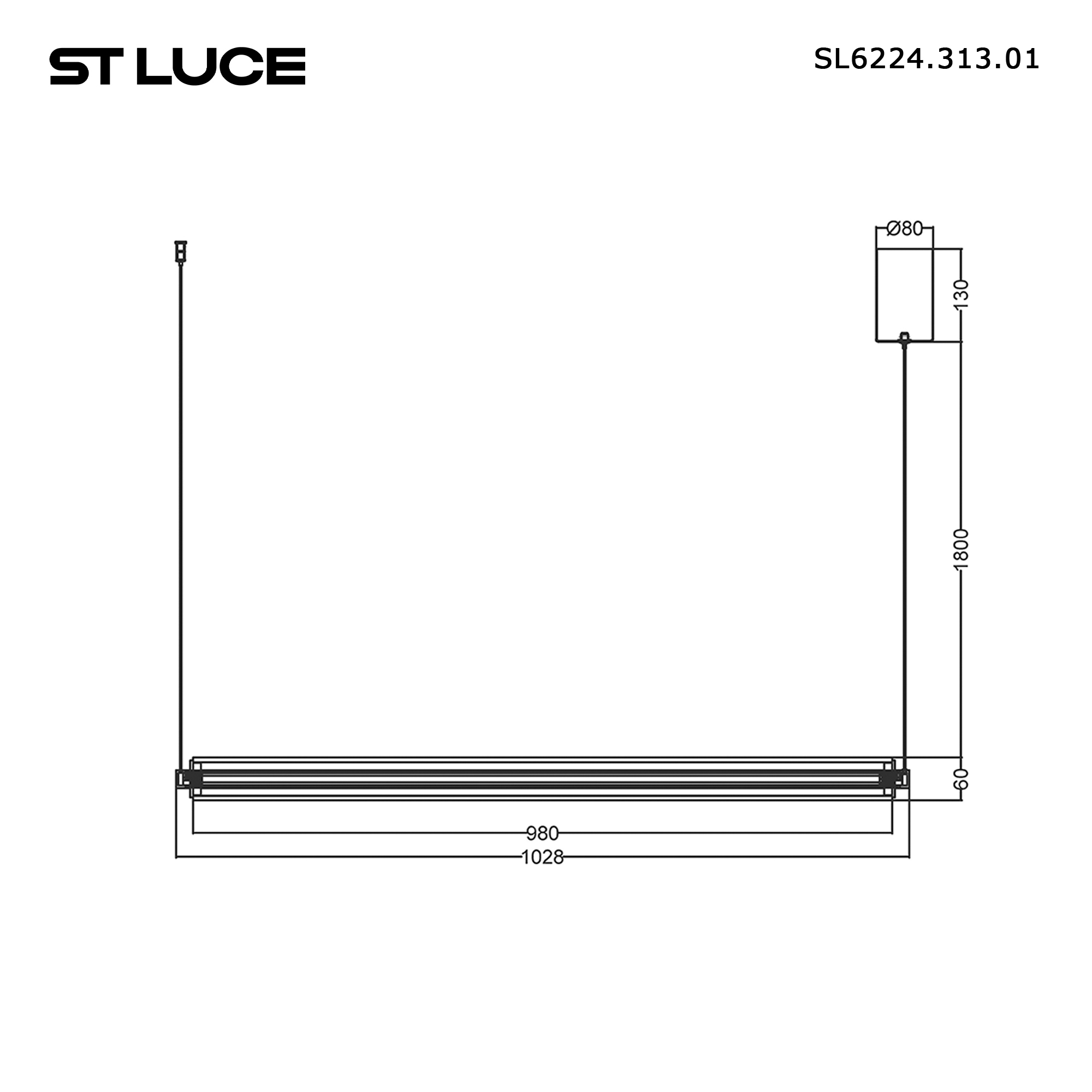 SL6224.313.01 Светильник подвесной ST-Luce Латунь/Прозрачный LED 1*30W 4000K BAMBOO
