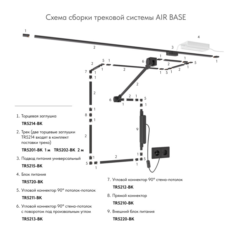 Заглушка Denkirs TR5214-BK