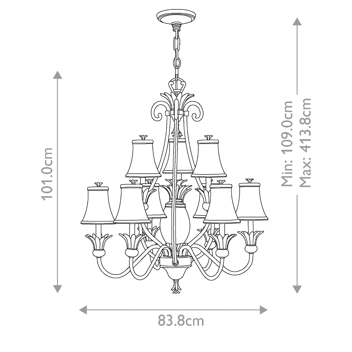 Люстра Hinkely Lighting, Арт. HK-PLANT10-PZ