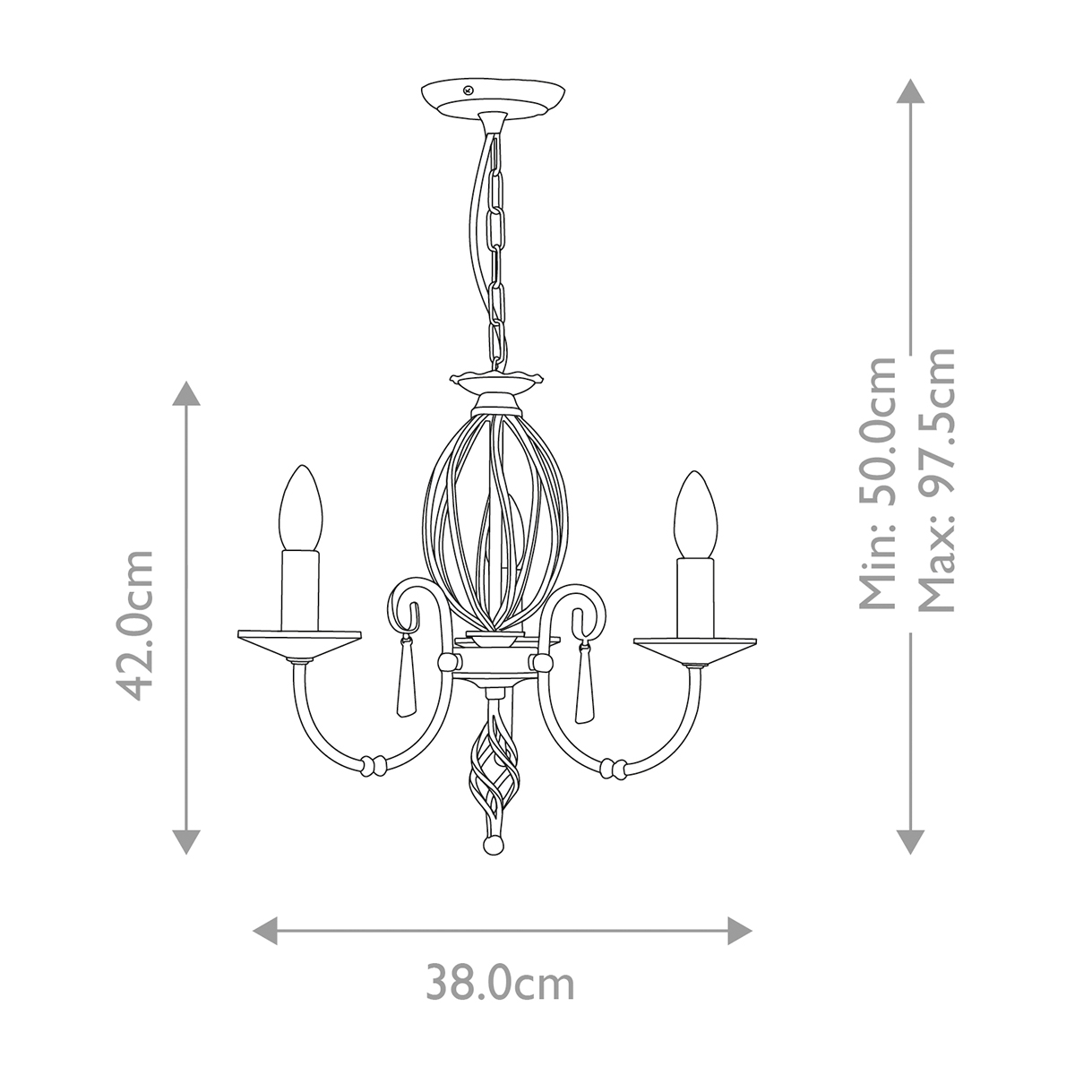 Люстра Elstead Interior, Арт. AG3-AGED-BRASS