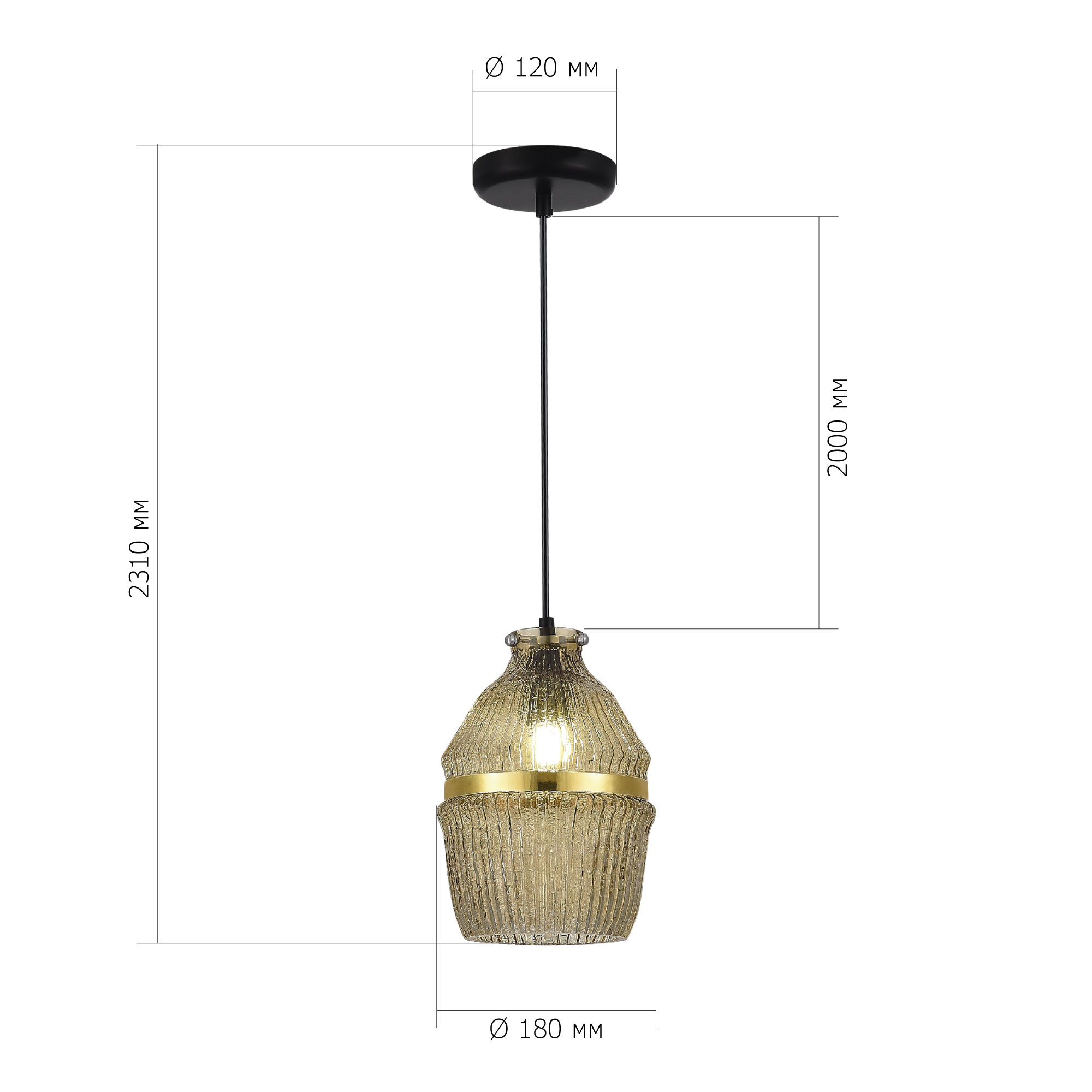 SL1661.403.01 Светильник подвесной ST-Luce Черный/Янтарный E27 1*40W COCOON