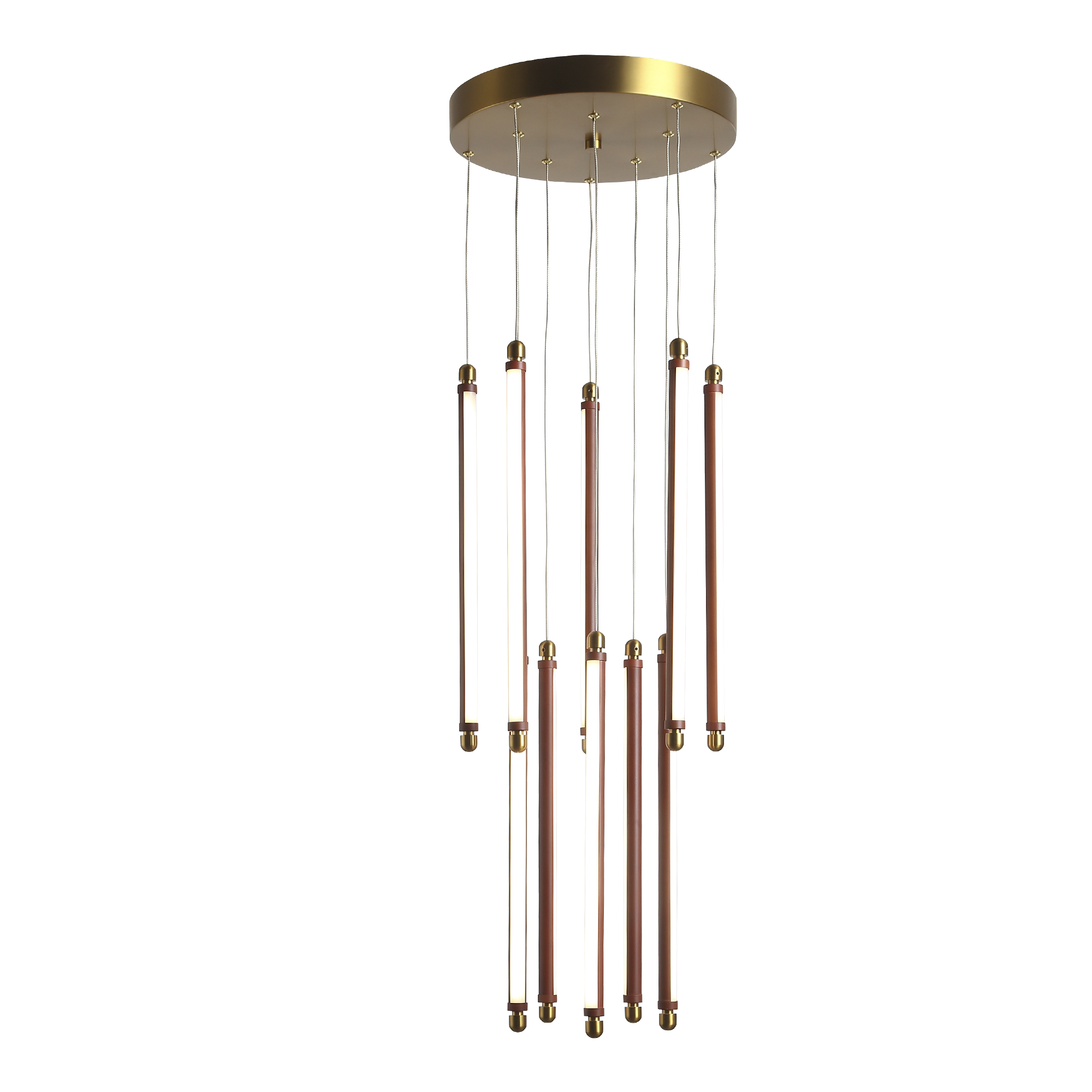 Уценка SL6225.303.10 Светильник подвесной ST-Luce Латунь/Терракотовый, Белый LED 10*6,5W 3000K BRICK