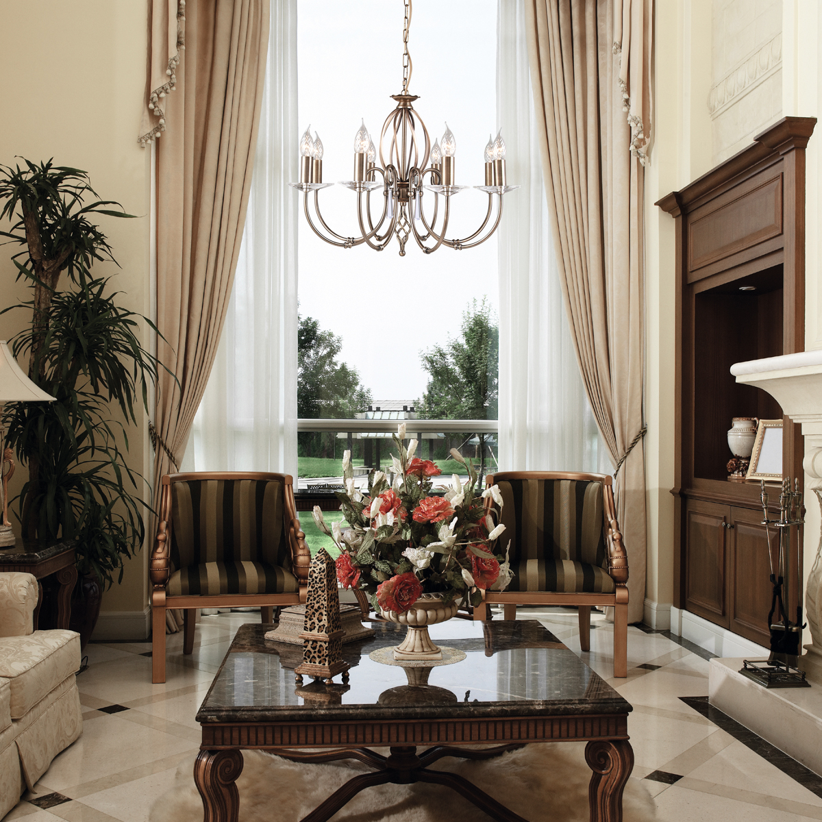 Люстра Elstead Interior, Арт. AG8-AGED-BRASS