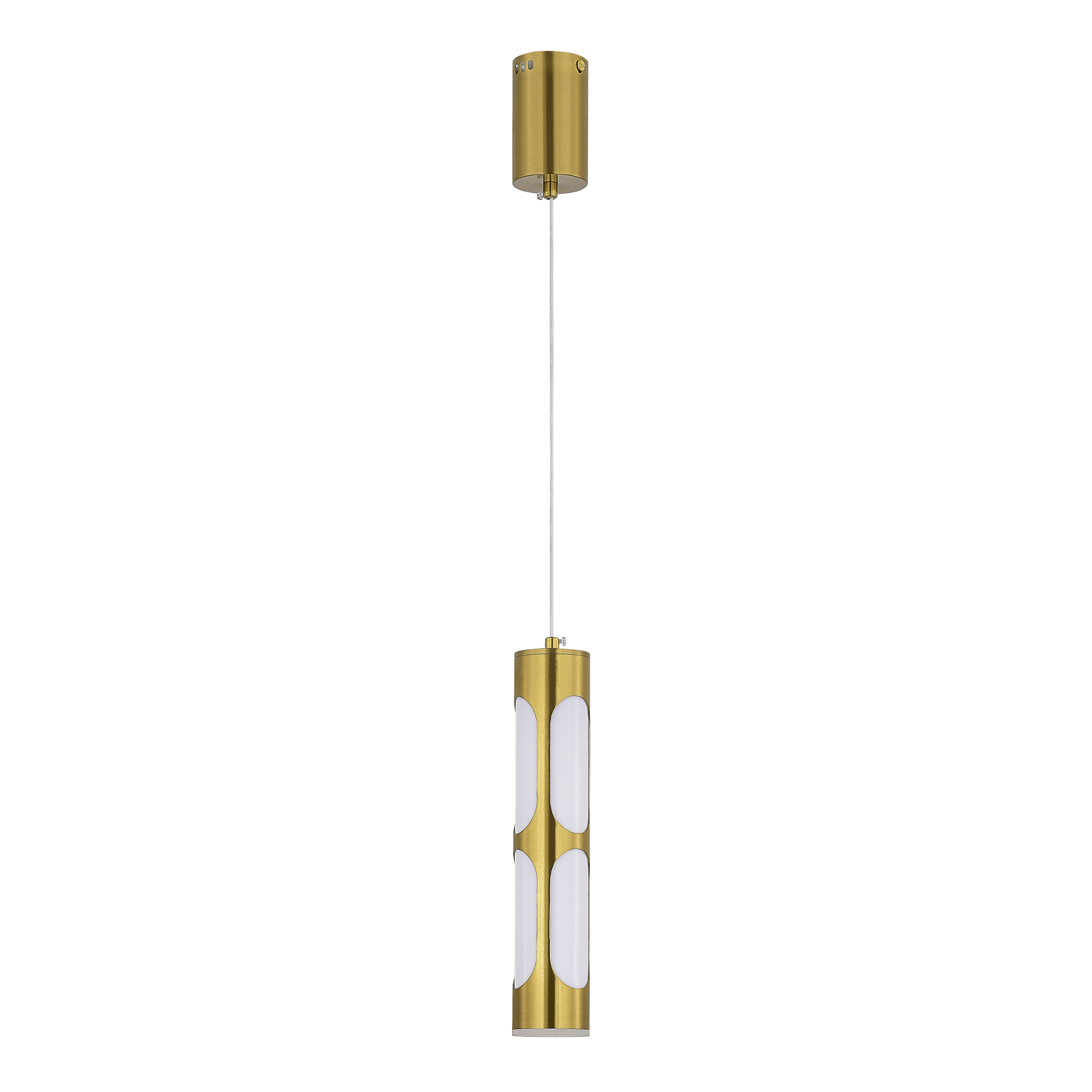 SL6237.303.01 Светильник подвесной ST-Luce латунь/белый LED 1*6W 4000K DALLAMOS