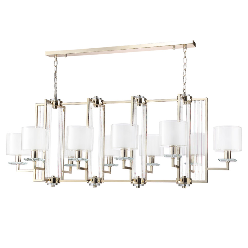 Подвесная люстра Crystal Lux NICOLAS SP10 L1300 GOLD/WHITE